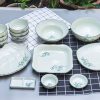 Bộ Bát đĩa Bát Tràng Vẽ Hoa Sen Xanh 8618 | Bộ Bát Đĩa Đẹp