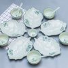 Bộ Bát đĩa Bát Tràng Vẽ Hoa Sen Xanh 8622 | Bộ Bát Đĩa Đẹp