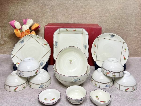 Bộ Bát đĩa Vẽ Rau Củ Quả 8660 | Bộ Bát Đĩa Đẹp