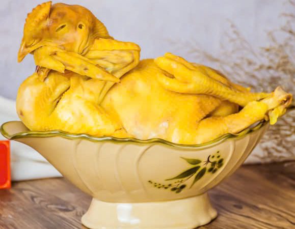 Bát Đựng Gà Hoa Đào Chuồn